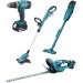 Makita DLX4093 Aku zestaw narzędzi DHP453Z+DUR181Z+DCL180Z+DUH523Z 18V (2xBL1830B+DC18RC)