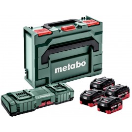 Metabo 4 akumulatory LiHD 18V/10.0Ah + ładowarka ASC 145 DUO + metaBOX 685143000