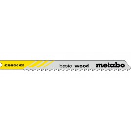 Metabo „Basic wood" 5 u-Brzeszczotów do wyrzynarek, 74/3,0 mm 623945000