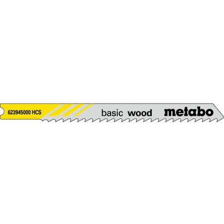 Metabo „Basic wood" 5 u-Brzeszczotów do wyrzynarek, 74/3,0 mm 623945000