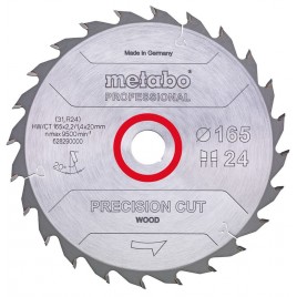 Metabo "Precision cut wood - P" Tarcza tnąca 160X20, Z24 WZ 20° 628031000