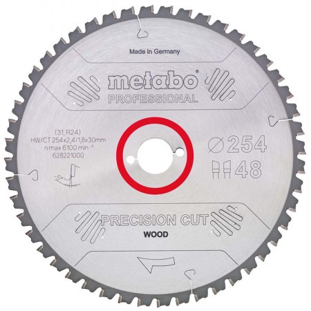 Metabo "Precision cut wood - professional" Tarcza tnąca 315x30, z48 wz 15°, 628056000