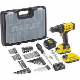 Stanley SFMCD700D2A FatMax V20 Wiertarko-wkrętarka 18V, akcesoria 100el, walizka