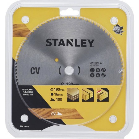 Stanley STA10215-XJ Tarcza pilarska 190 x 16 mm, 100 zębów