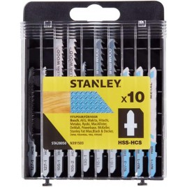 Stanley STA28050 Brzeszczoty do wyrzynarki HCS-HSS typu T do drewna i metalu, 10 sztuk Stanley STA28050 Brzeszczoty do wyrzynarki HCS-HSS typu T do drewna i metalu, 10 sztuk
