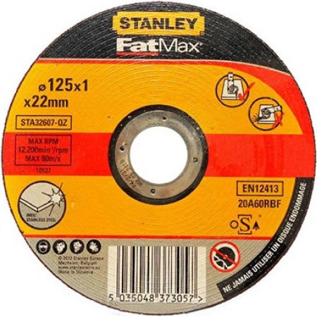 Stanley STA32607-QZ Tarcza do cięcia stali nierdzewnej 125 x 1,0 x 22,2 mm