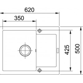 Franke Maris MRG 611-62, 620x500 mm, zlewozmywak, Cappuccino 114.0330.936