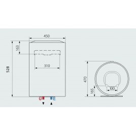 ARISTON LYDOS ECO 50 V 2K EU Elektryczny pojemnościowy podgrzewacz wody, 49 l 3201860