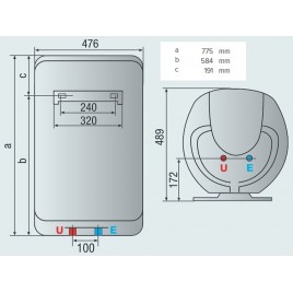 ARISTON SHAPE ECO EVO 80 V Elektryczny podgrzewacz wody, 1,8kW 3626075