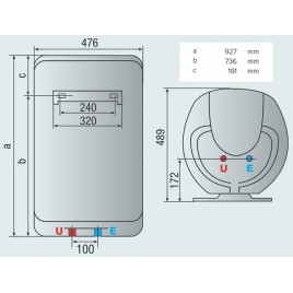 ARISTON SHAPE ECO EVO 100 V Elektryczny podgrzewacz wody, 1,8kW 3626076