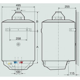 ARISTON S/SGA X 50 EE Podgrzewacz gazovy pojemnościowy 3211196