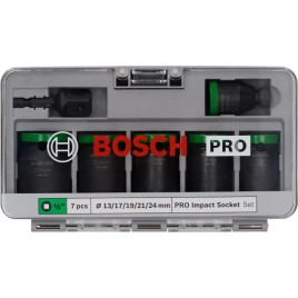 BOSCH Zestaw nasadek PRO Impact Socket Set z adapterem, 1/2",standardowe,7 szt. 2608003032