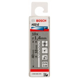 BOSCH Wiertła do metalu HSS-G, DIN 338, 1,4 x 18 x 40 mm 2608585470