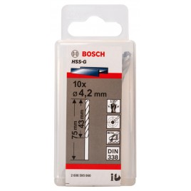 BOSCH Wiertła do metalu HSS-G, DIN 338, 4,2 x 43 x 75 mm 2608595060