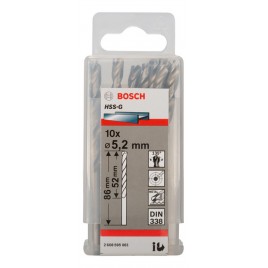 BOSCH Wiertła do metalu HSS-G, DIN 338, 5,2 x 52 x 86 mm 2608595063