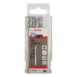 BOSCH Wiertła do metalu HSS-G, DIN 338, 5,5 x 57 x 93 mm 2608595064