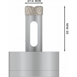 BOSCH Koronka wiertnicza PRO Ceramic dry, 14 × 30 mm, X-Lock 2608599027