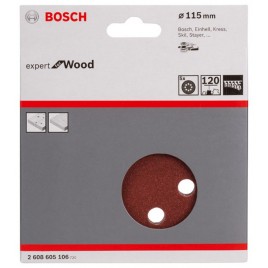 BOSCH Papier ścierny C430, opakowanie 5 szt. 115 mm, 120 2608605106