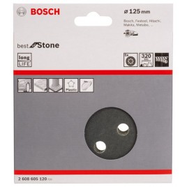 BOSCH Papier ścierny F355, opakowanie 5 szt. 125 mm, 320 2608605120