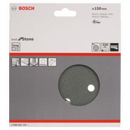 BOSCH Papier ścierny F355, opakowanie 5 szt. 150 mm, 320 2608605129