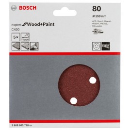 BOSCH Papier ścierny C430, opakowanie 5 szt. 150 mm, 80 2608605718