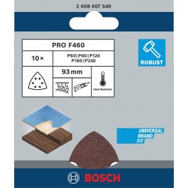 BOSCH Zestaw papierów ściernych 93 mm 2608607540