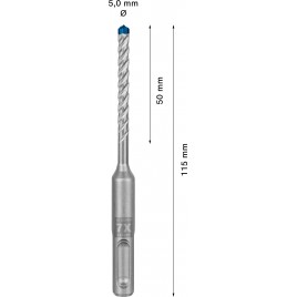 BOSCH Wiertła udarowe EXPERT SDS plus-7X 5 x 50 x 115 mm 2608900059