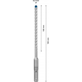 BOSCH Wiertła udarowe EXPERT SDS plus-7X 6 x 100 x 165 mm 2608900072