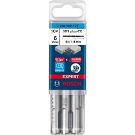 BOSCH Wiertło udarowe EXPERT SDS plus-7X 6 x 50 x 115 mm, 10 szt. 2608900159