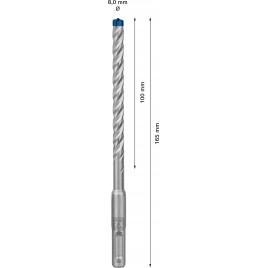 BOSCH Wiertło udarowe EXPERT SDS plus-7X 8 x 100 x 165 mm, 50 szt. 2608900192