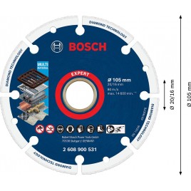 BOSCH Tarcza tnąca EXPERT Diamond Metal Wheel 105 x 20/16 mm 2608900531