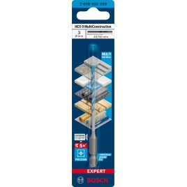 BOSCH Wiertło EXPERT HEX-9 MultiConstruction 3 x 45 x 90 mm 2608900569