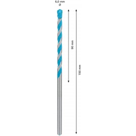 BOSCH Wiertła wielozadaniowe EXPERT CYL-9 MultiConstruction 6 x 90 x 150 mm 2608900612