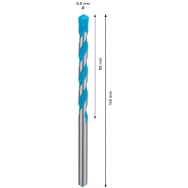 BOSCH Wiertło EXPERT CYL-9 MultiConstruction 6 x 60 x 100 mm, 10 szt. 2608900640