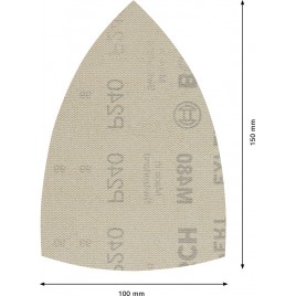 BOSCH Siatka szlifierska EXPERT M480 do szlifierek wielofunkcyjnych 100 x 150 mm, G 240