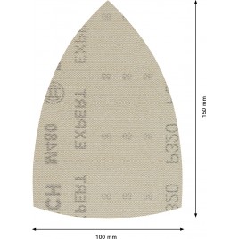 BOSCH Siatka szlifierska EXPERT M480 do szlifierek wielofunkcyjnych 100 x 150 mm, G 320