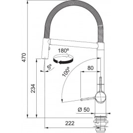 Franke FN 3407.031 ACTIVE SEMI PRO chrom, Bateria kuchenna z funkcją prysznica 115.0653.40