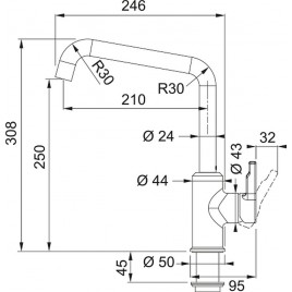 Franke Urban Bateria kuchenna, Chrom 115.0595.062