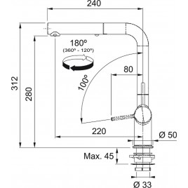 Franke Active L Twist pull-out spray Bateria kuchenna, Czarny mat 115.0669.769