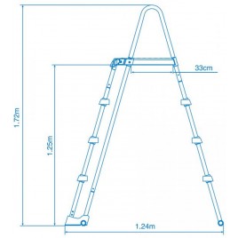 INTEX Schody basenowe do basenów do 122 cm zdejmowane 28076