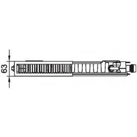 Kermi Therm X2 Line-V Grzejnik płytowy 11 405 x 3005, lewy PLV110403001L1K
