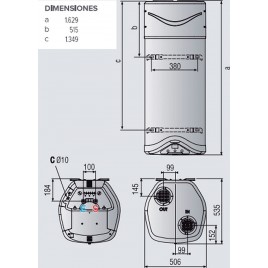 ARISTON NUOS EVO A+ 150 WH Pompa ciepła wisząca, 1,2kW 3629074