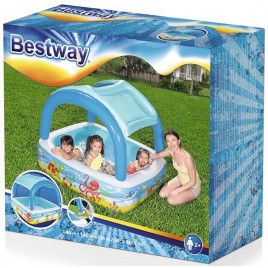 BESTWAY Basen dmuchany dla dzieci z daszkiem, 140 x 140 x 114 cm 52192