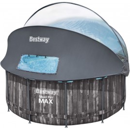 BESTWAY Steel Pro Max Basen 366 x 122 cm, z filtracją kartuszową + zadaszenie 5619K