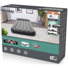 BESTWAY TriTech Twin Dmuchany materac z wbudowaną pompką, 188 x 99 x 30 cm 67556