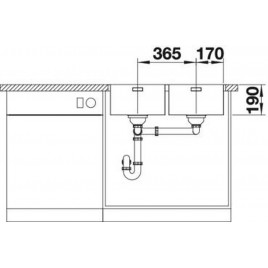 OUTLET BLANCO Andano 340/340-IF zlewozmywak z stali nierdzewnej bez korka autom. 522981