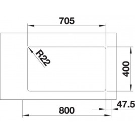 OUTLET BLANCO Andano 340/340-U zlewozmywak ze stali nierdzewnej bez korka automat. 522983