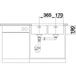 OUTLET BLANCO Andano 340/340-U zlewozmywak ze stali nierdzewnej bez korka automat. 522983