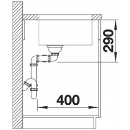 OUTLET BLANCO Andano 340/340-U zlewozmywak ze stali nierdzewnej bez korka automat. 522983