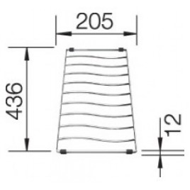 BLANCO Kratka ociekowa do ELON XL 6 S 436x205x12mm ze stali szlachetnej 229234